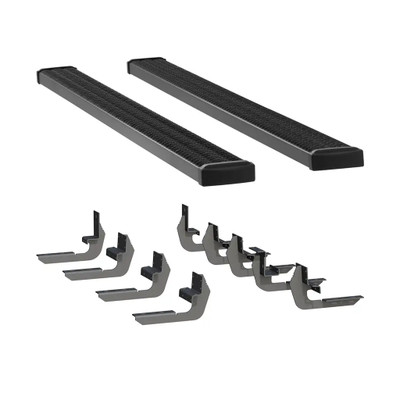 LUVERNE Grip Step 7" x 98" Black Aluminum Running Boards, Select Ford Transit 415098-401725