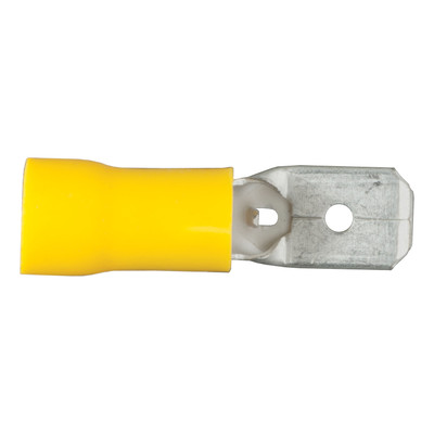 CURT 59433 12-10 Gauge Yellow Vinyl-Insulated Male Wire Quick Connectors, 100-Pack