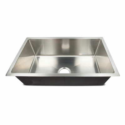Single Square Sink; 27" x 16" x 7" (Stainless Steel)