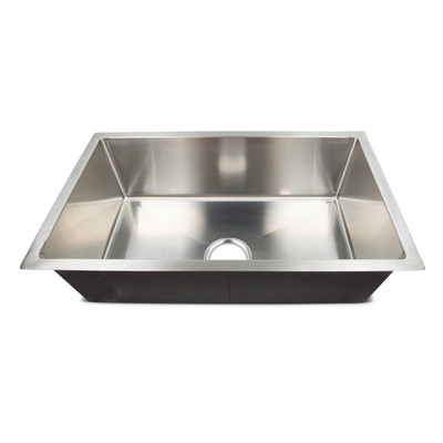Single Square Sink; 27" x 16" x 7" (Stainless Steel)