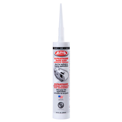 Alpha Systems 5160 ALPHATHANE Non-Sag Sealant, Black (9.8 Oz. Tube)