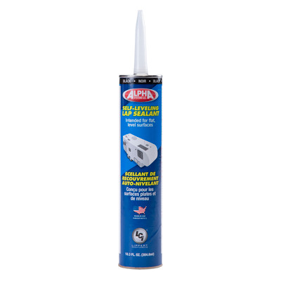 Alpha Systems 1021 Low VOC Self-Leveling Lap Sealant, Black (10.3 Oz. Tube)