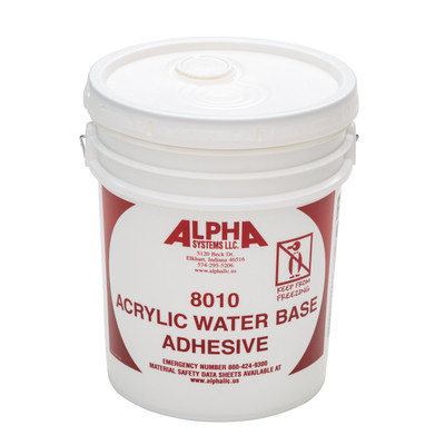 Alpha Systems 8010 Water Based Adhesive (5 Gallon)