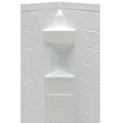 Lippert Neo Angle RV Shower Wall Surround - 34"x 34"x 68" White #306205