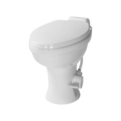 LIPPERT Flow Max RV Toilet -Elongated Ceramic Bowl
