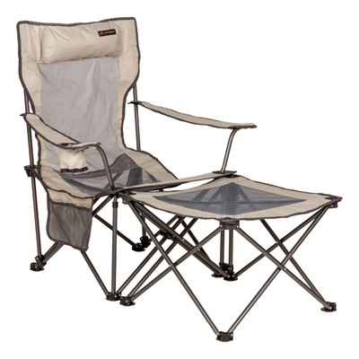 Lippert Sun Soaker Vented Reclining Camping Chair with Footrest - Sand