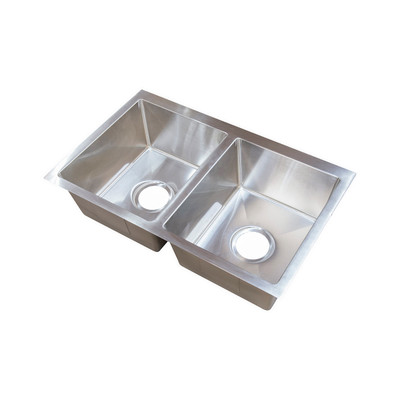 LIPPERT Double Square Sink; 27" x 16" x 7" (Stainless Steel)