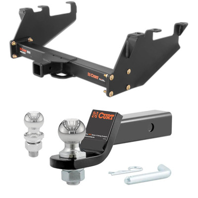 1988-2000 GMC C2500 With 10" Step Bumper Xtra Duty CURT Class 5 Hitch, 2" Receiver + 2" Ball + 1-7/8" Ball Kit