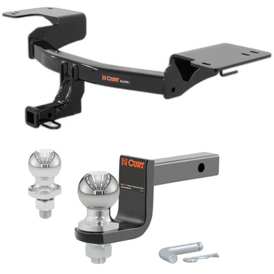 2012-2019 Fiat 500 Abarth Class 1 Trailer Hitch, 1-1/4" Receiver + 2" Ball + 1-7/8" Ball Kit