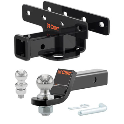 2020-2025 Jeep Wrangler JL, diesel CURT Class 3 Trailer Hitch, 2" Receiver + 2" Ball + 1-7/8" Ball Kit