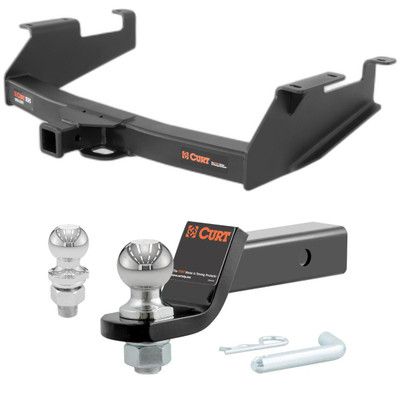 2001-2010 Chevrolet Silverado 2500 HD 8' Bed with 10" Step Bumper Xtra Duty CURT Class 5 Hitch, 2"