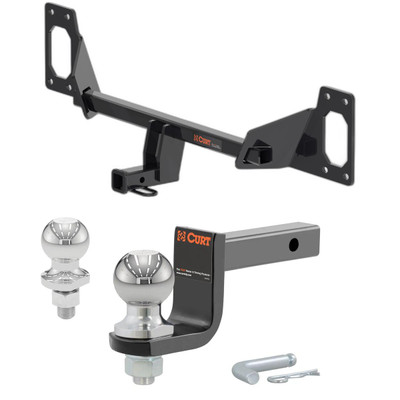 2016-2024 Honda Civic Hatchback, excluding center exhaust Class 1 Trailer Hitch, 1-1/4" Receiver + 2" Ball + 1-7/8" Ball Kit