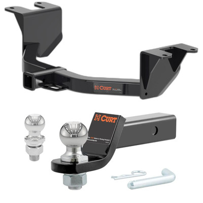 2019-2025 GMC Sierra 1500 Excluding factory receiver CURT Class 3 Trailer Hitch, 2" Receiver + 2" Ball + 1-7/8" Ball Kit