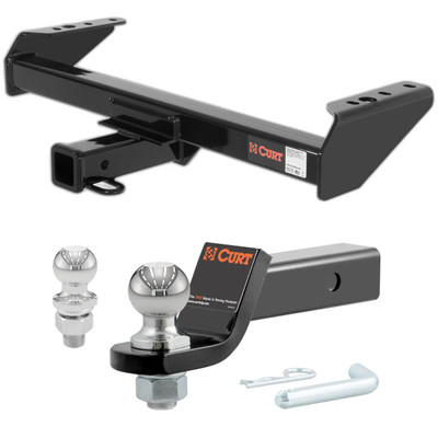1975-1986 Chevrolet C30 Excluding 10 in. step bumper CURT Class 4 Trailer Hitch, 2" Receiver + 2" Ball + 1-7/8" Ball Kit