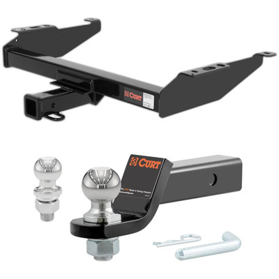 1988-2000 GMC C2500 Dual Exhaust Only CURT Class 3 Hitch, 2" Receiver + 2" Ball + 1-7/8" Ball Kit