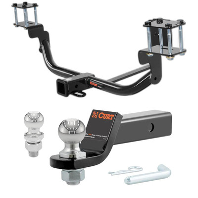 2013-2015 Mercedes-Benz GLK350 All CURT Class 3 Trailer Hitch, 2" Receiver + 2" Ball + 1-7/8" Ball Kit