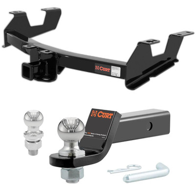 2011-2014 GMC Sierra 2500 HD 6' bed, excluding factory receiver, Tommy Gate lift or cab & chassis CURT Class 3 Hitch, 2" Receiver + 2" Ball + 1-7/8" Ball Kit