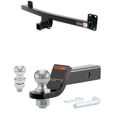 2004-2006 Porsche Cayenne Except Rear Mount Spare CURT Class 3 Hitch, 2" Receiver + 2" Ball + 1-7/8" Ball Kit