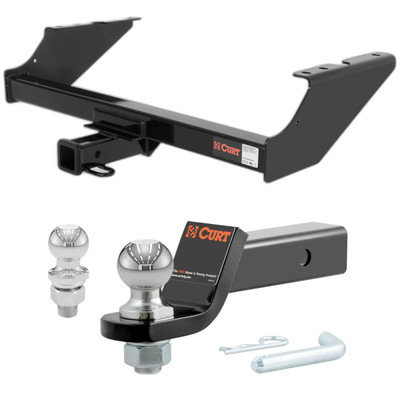 1999-2016 Ford F-350 Super Duty Except with 20 In. spare tire CURT Class 3 Trailer Hitch, 2" Receiver + 2" Ball + 1-7/8" Ball Kit