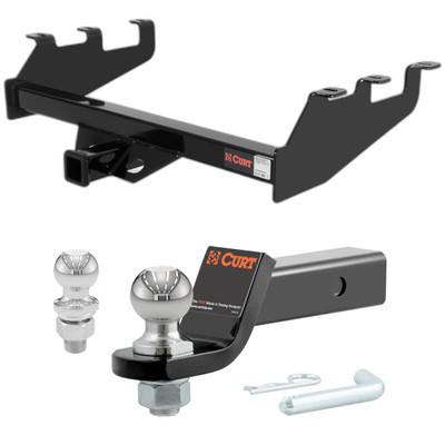 1999-2012 GMC Sierra 1500 10" drop bumper or Tommy Gate lift CURT Class 3 Hitch, 2" Receiver + 2" Ball + 1-7/8" Ball Kit