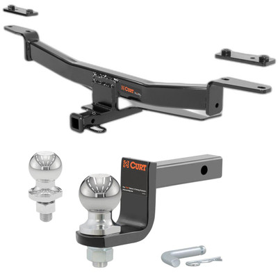 2012-2016 Audi A6 Quattro All Class 1 Trailer Hitch, 1-1/4" Receiver + 2" Ball + 1-7/8" Ball Kit