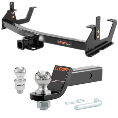 2015-2019 Chevrolet Silverado 3500 HD 6' bed, excluding factory receiver, Tommy Gate lift or cab & chassis CURT Class 4 Hitch, 2" Receiver + 2" Ball + 1-7/8" Ball Kit