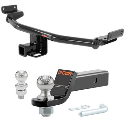 2016-2021 Hyundai Tucson Excluding Night CURT Class 3 Trailer Hitch, 2" Receiver + 2" Ball + 1-7/8" Ball Kit