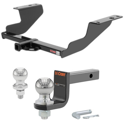 2008-2013 Subaru Impreza Sedan with Dual Exhaust Class 1 Trailer Hitch, 1-1/4" Receiver + 2" Ball + 1-7/8" Ball Kit