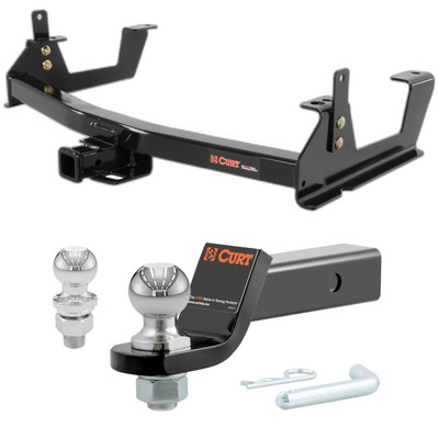 2015-2019 Chevrolet Silverado 3500 HD 8' bed, excluding factory receiver, Tommy Gate lift or cab & chassis CURT Class 4 Hitch, 2" Receiver + 2" Ball + 1-7/8" Ball Kit