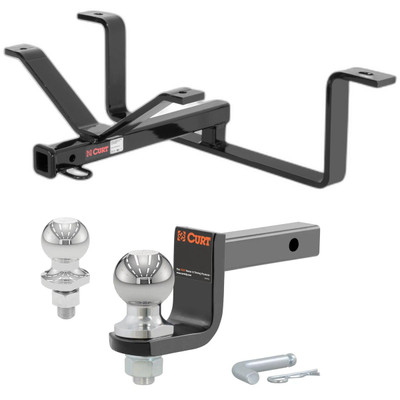 2005-2013 Chevrolet Corvette Coupe, Except with Dual Mode Exhaust Class 1 Trailer Hitch, 1-1/4" Receiver + 2" Ball + 1-7/8" Ball Kit