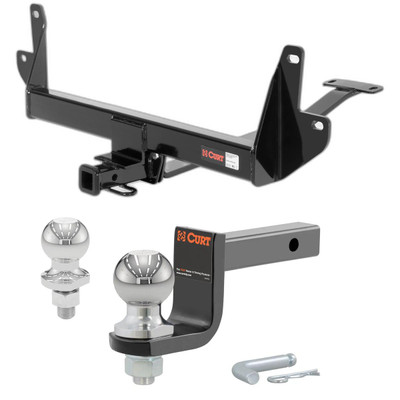 2007-2008 BMW 335xi Sedan, Single Muffler Class 1 Trailer Hitch, 1-1/4" Receiver + 2" Ball + 1-7/8" Ball Kit