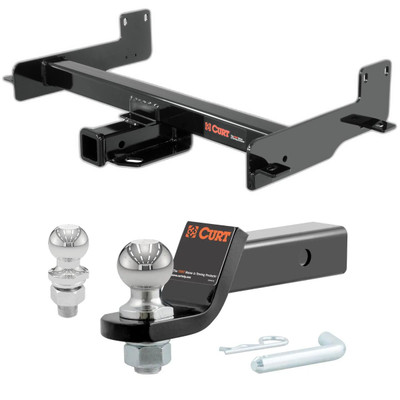 2015-2025 Ford Transit-250 All CURT Class 4 Trailer Hitch, 2" Receiver + 2" Ball + 1-7/8" Ball Kit