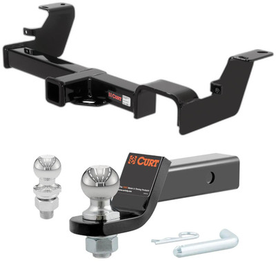 2001-2005 Pontiac Aztek All CURT Class 3 Trailer Hitch, 2" Receiver + 2" Ball + 1-7/8" Ball Kit