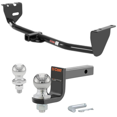 2001-2009 Volvo S60 Sedan Class 2 Trailer Hitch, 1-1/4" Receiver + 2" Ball + 1-7/8" Ball Kit