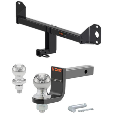 2017-2023 BMW 530i Single muffler Class 1 Trailer Hitch, 1-1/4" Receiver + 2" Ball + 1-7/8" Ball Kit