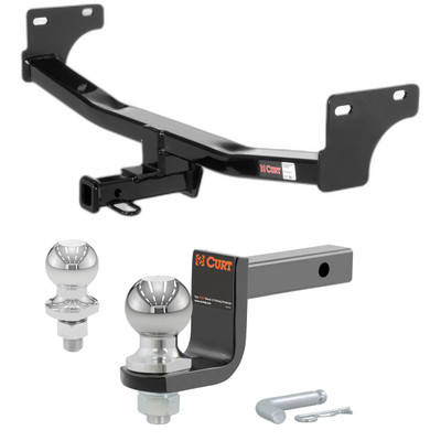 2011-2016 Jeep Compass All Class 2 Trailer Hitch, 1-1/4" Receiver + 2" Ball + 1-7/8" Ball Kit