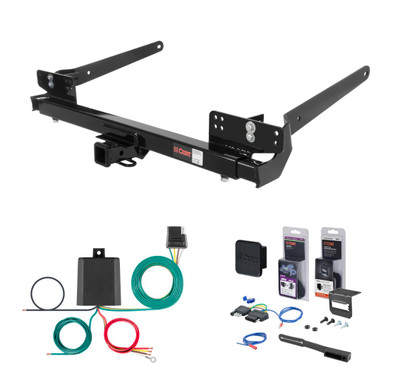 1978 - 1983 Jeep CJ7 Curt 2" Class 3 Trailer Tow Hitch + 5-Flat Wiring Kit Tow Boat/Utility Trailer with Surge Brakes 13412