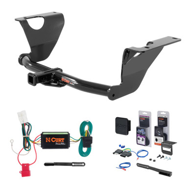 2014 - 2019 Subaru Outback Wagon Curt 1-1/4" Class 2 Trailer Tow Hitch + 5-Flat Wiring Kit Tow Boat/Utility Trailer with Surge Brakes 12136