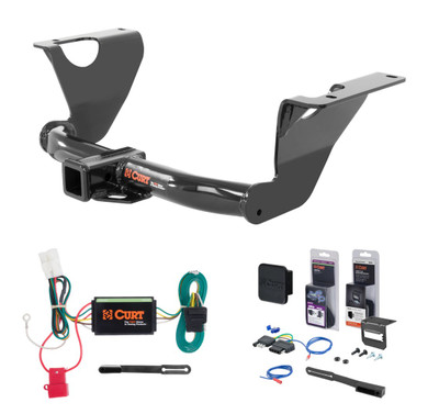 2014 - 2019 Subaru Outback Wagon Curt 2" Class 3 Trailer Tow Hitch + 5-Flat Wiring Kit Tow Boat/Utility Trailer with Surge Brakes 13206