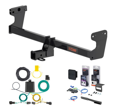 2022 - 2025 Kia EV6 Curt 2" Class 3 Trailer Tow Hitch + 5-Flat Wiring Kit Tow Boat/Utility Trailer with Surge Brakes 13603