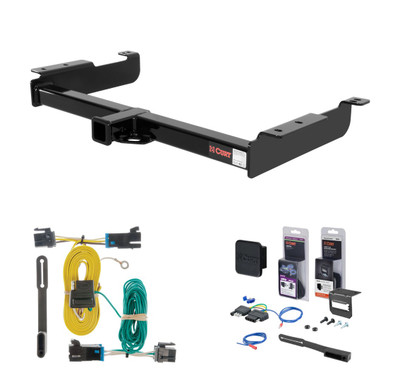 2003 - 2024 GMC Savana 2500 Curt 2" Class 4 Trailer Tow Hitch + 5-Flat Wiring Kit Tow Boat/Utility Trailer with Surge Brakes 14090