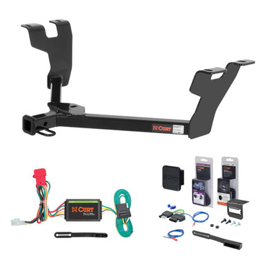 2005 - 2009 Subaru Outback Wagon Curt 1-1/4" Class 2 Trailer Tow Hitch + 5-Flat Wiring Kit Tow Boat/Utility Trailer with Surge Brakes 12284