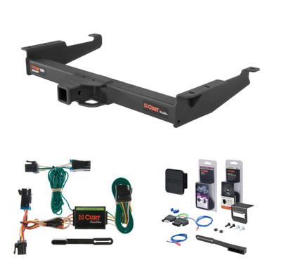 2000 - 2002 GMC Savana 1500 Curt 2" Class 5 Trailer Tow Hitch + 5-Flat Wiring Kit Tow Boat/Utility Trailer with Surge Brakes 15320