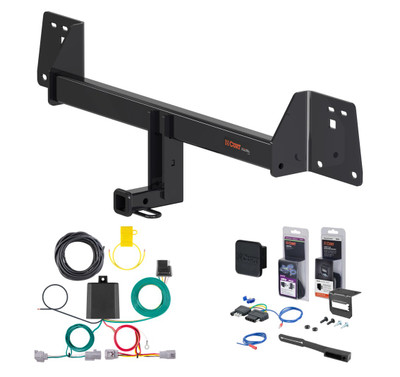 2018 - 2022 Toyota C-HR Curt 1-1/4" Class 1 Trailer Tow Hitch + 5-Flat Wiring Kit Tow Boat/Utility Trailer with Surge Brakes 11490