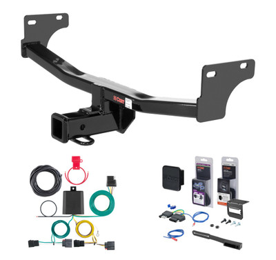 2011 - 2017 Jeep Patriot Curt 2" Class 3 Trailer Tow Hitch + 5-Flat Wiring Kit Tow Boat/Utility Trailer with Surge Brakes 13081