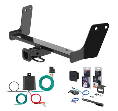 2002 - 2006 Audi A4 Wagon Curt 1-1/4" Class 1 Trailer Tow Hitch + 5-Flat Wiring Kit Tow Boat/Utility Trailer with Surge Brakes 11164
