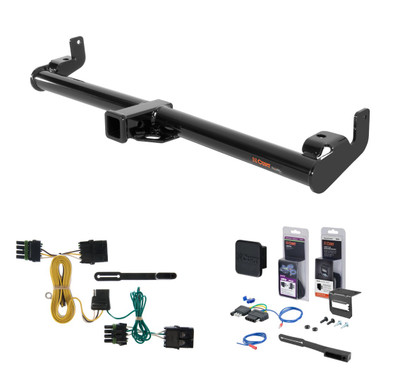 1997 Jeep Wrangler TJ Curt 2" Class 3 Trailer Tow Hitch + 5-Flat Wiring Kit Tow Boat/Utility Trailer with Surge Brakes 13430