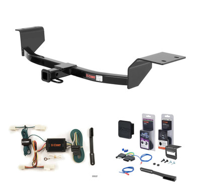 2000 - 2002 Toyota Echo Excluding Canadian models Curt 1-1/4" Class 1 Trailer Tow Hitch + 5-Flat Wiring Kit Tow Boat/Utility Trailer with Surge Brakes 11289