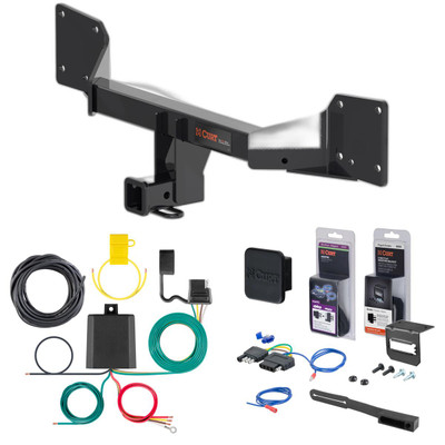 18 - 24 Audi Q5 Curt 2" Class 3 Trailer Tow Hitch + 5-Flat Wiring Kit Tow Boat/Utility Trailer with Surge Brakes 13499