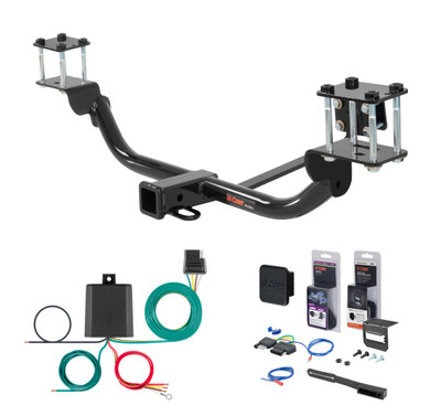 2010 - 2012 Mercedes-Benz GLK350 Curt 2" Class 3 Trailer Tow Hitch + 5-Flat Wiring Kit Tow Boat/Utility Trailer with Surge Brakes 13142